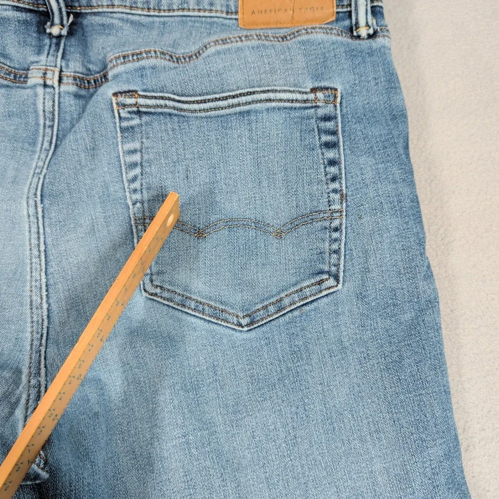 American Eagle Jeans Mens 36x34 Blue Athletic Straight Airflex Temp Tech Denim